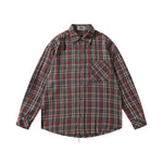 Plaid casual long-sleeved shirt