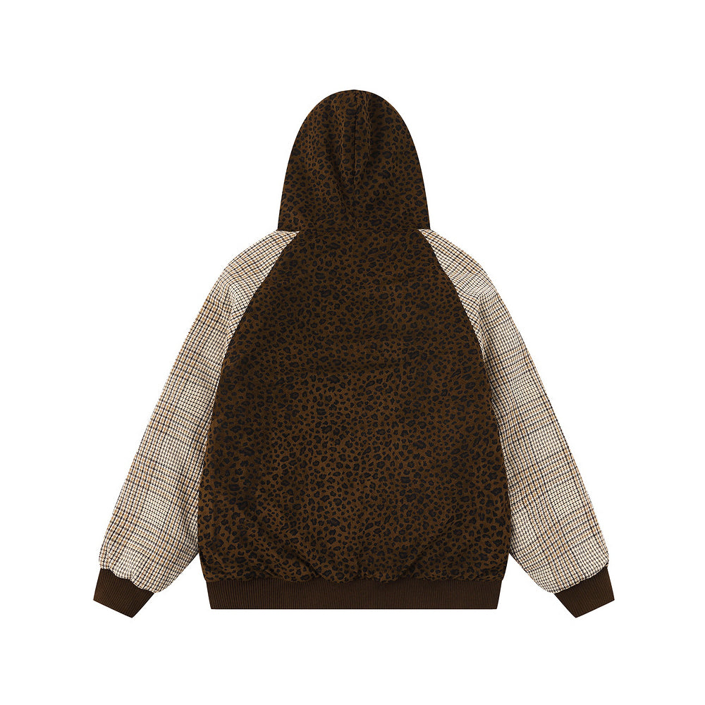 Leopard print casual cotton jacket