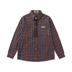 plaid loose long-sleeved shirt