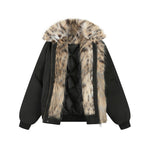 Patchwork cotton-padded jacket