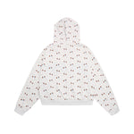 字母刺綉連帽衛衣外套