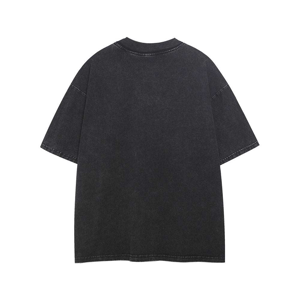 Retro distressed short sleeves
