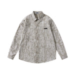 ripped plaid long-sleeved shirt