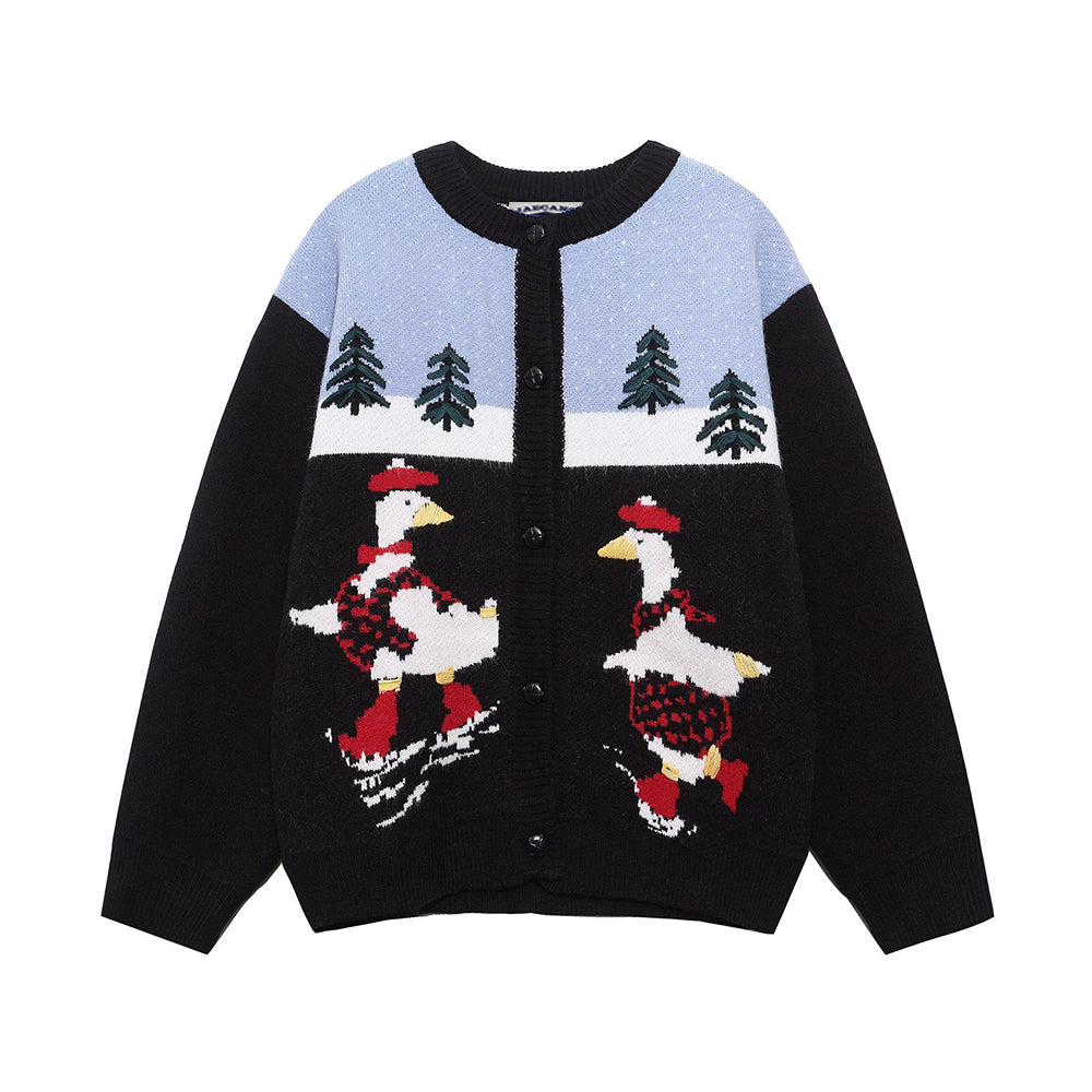 재미있는 만화 자카드 스웨터