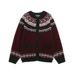 Vintage jacquard cardigan sweater