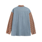 패치워크 강아지 자수 긴팔 셔츠