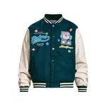 자수 컬러블록 재킷