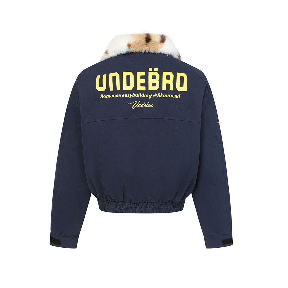 機車刺綉棉服外套