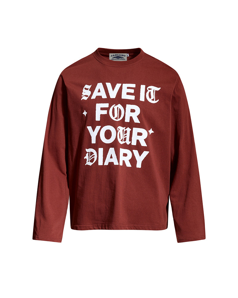 Simple letter long sleeve