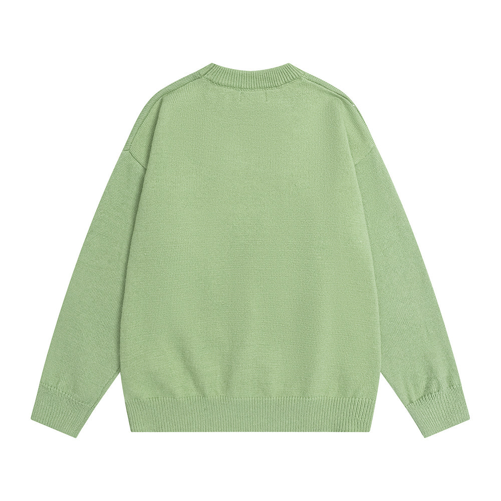 撞色可愛針織衫