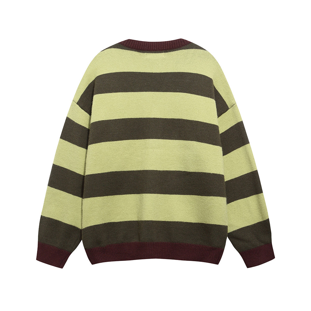 復古條紋針織衫