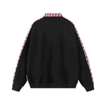 embroidered paneled lapel jacket