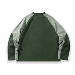 Contrast color stitching sweatshirt